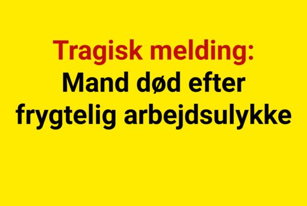 Tragisk melding: Mand død efter frygtelig arbejdsulykke