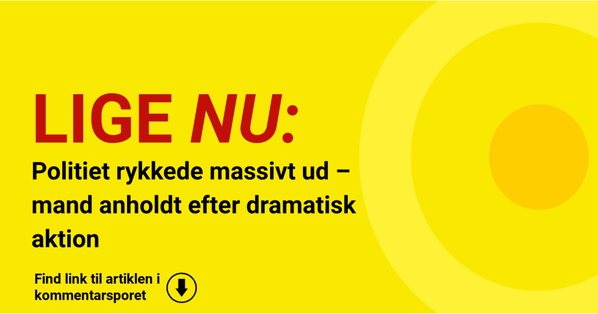 Politiet rykkede massivt ud – mand anholdt efter dramatisk aktion