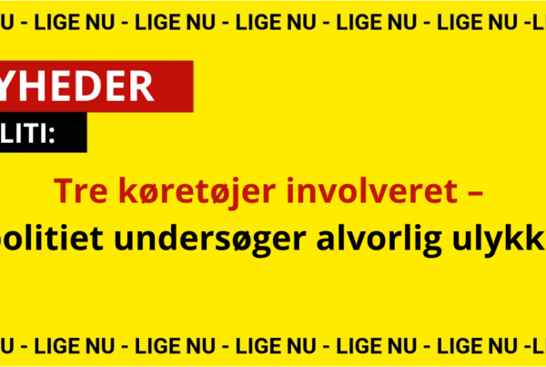 Tre køretøjer involveret – politiet undersøger alvorlig ulykke