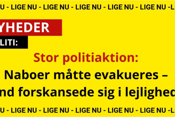 Stor politiaktion: Naboer måtte evakueres – mand forskansede sig i lejlighed