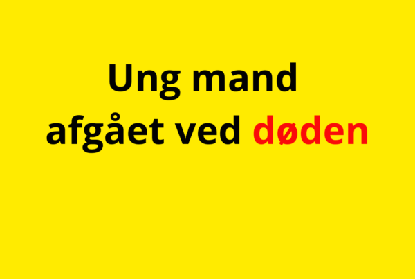 Ung mand afgået ved døden