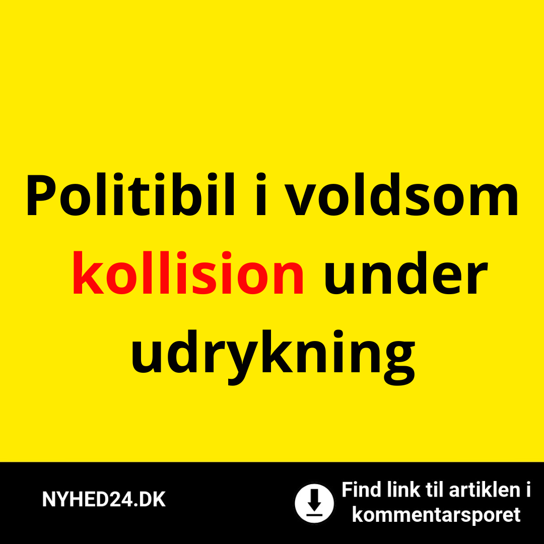 Politibil i voldsom kollision under udrykning