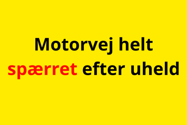 Motorvej helt spærret efter uheld