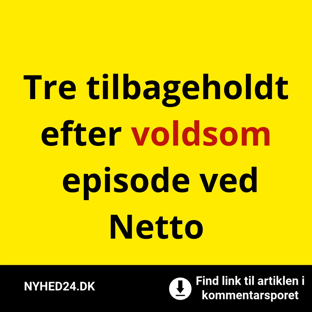 Tre tilbageholdt efter voldsom episode ved Netto