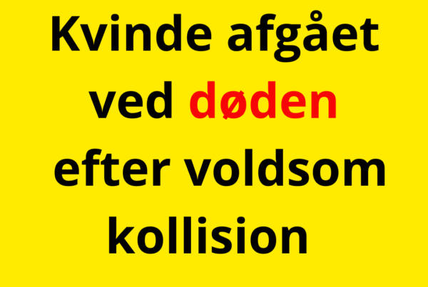 Kvinde afgået ved døden efter voldsom kollision