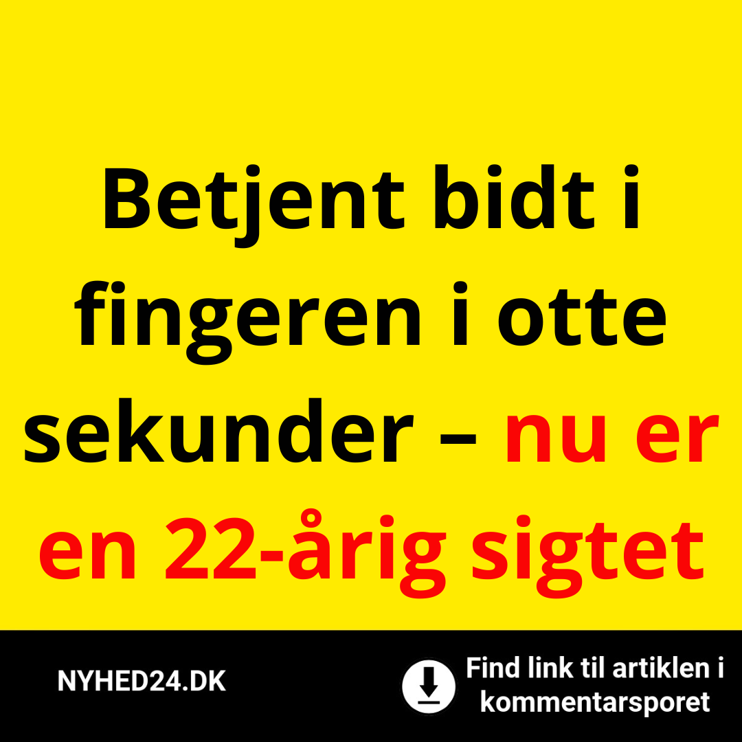 Betjent bidt i fingeren i otte sekunder – nu er en 22-årig sigtet