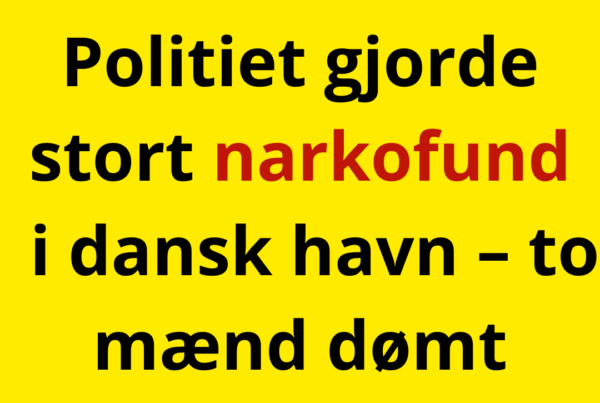 Politiet gjorde stort narkofund i dansk havn – to mænd dømt