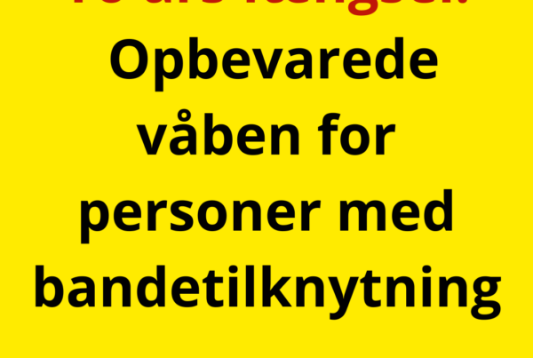 To års fængsel: Opbevarede våben for personer med bandetilknytning