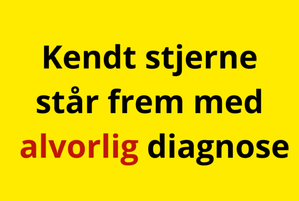 Kendt stjerne står frem med alvorlig diagnose