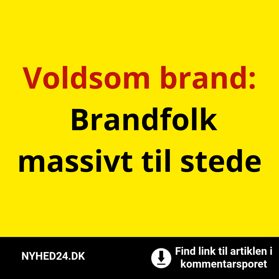 Voldsom brand: Brandfolk massivt til stede