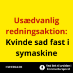 Usædvanlig redningsaktion: Kvinde sad fast i symaskine