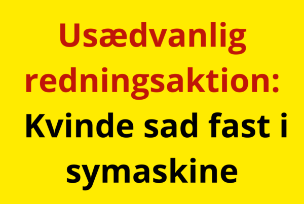 Usædvanlig redningsaktion: Kvinde sad fast i symaskine