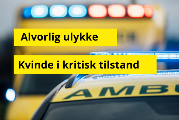 Kvinde i kritisk tilstand efter alvorlig trafikulykke