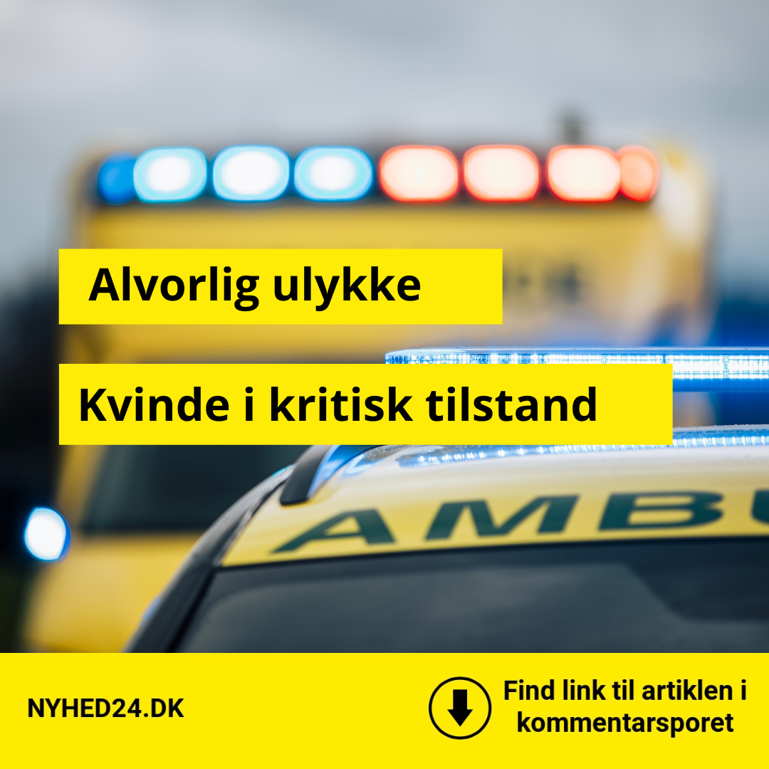 Kvinde i kritisk tilstand efter alvorlig trafikulykke