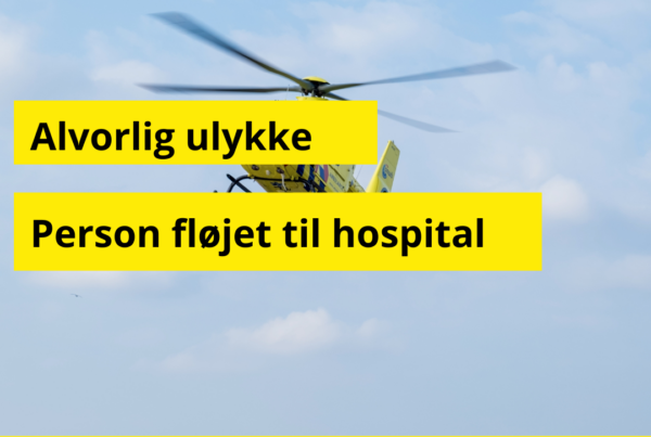 Alvorlig ulykke: Person fløjet til hospital i redningshelikopter