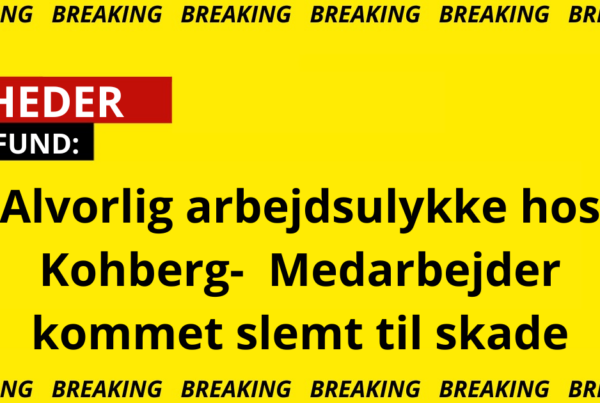 Alvorlig arbejdsulykke hos Kohberg- Medarbejder kommet slemt til skade