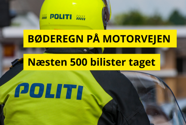 BØDEREGN PÅ MOTORVEJEN: Næsten 500 bilister taget