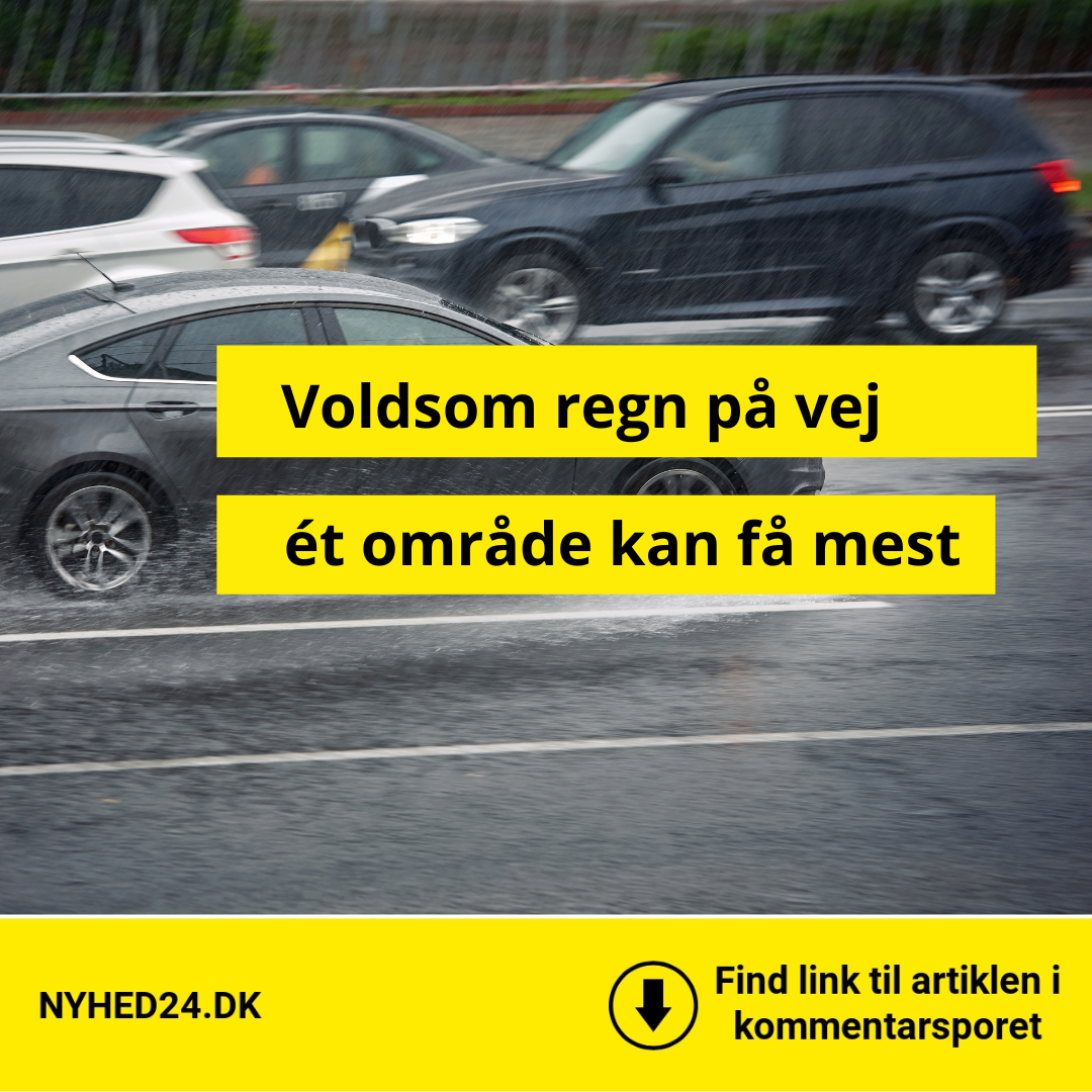 Voldsom regn på vej: Her rammer det hårdest onsdag