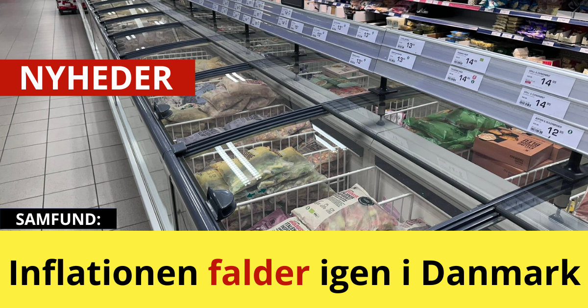Inflationen falder igen i Danmark