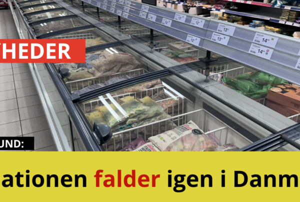 Inflationen falder igen i Danmark