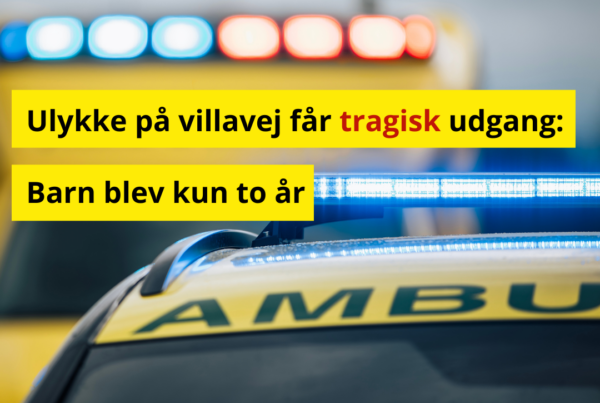 Ulykke på villavej får tragisk udgang – barn blev kun to år