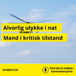 Mand fløjet på hospitalet efter alvorlig ulykke