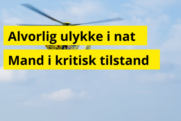 Mand fløjet på hospitalet efter alvorlig ulykke