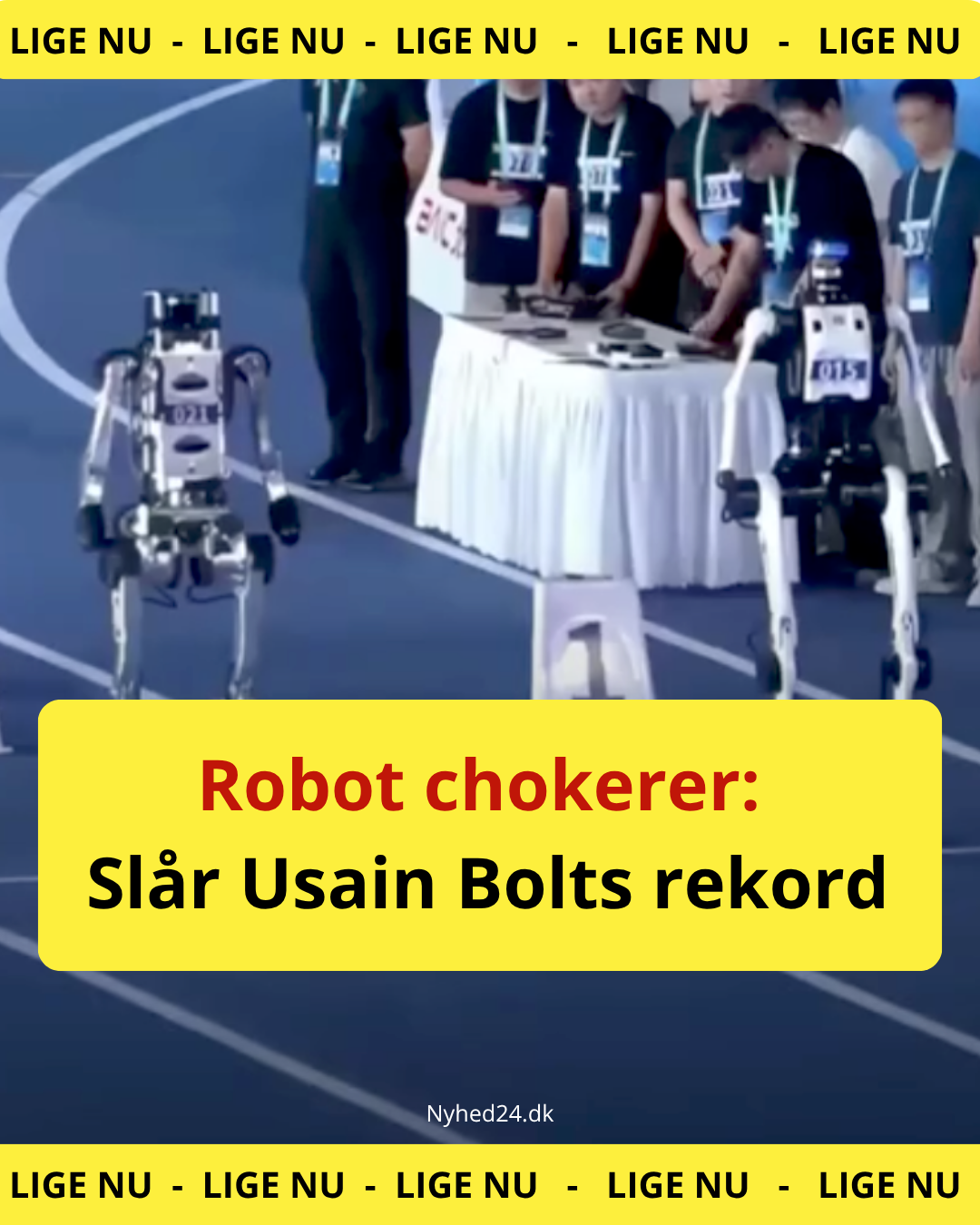 Robot chokerer: Slår Usain Bolts rekord