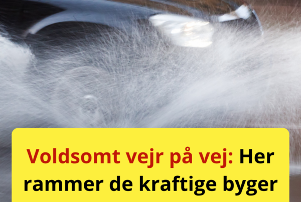Voldsomt vejr på vej: Her rammer de kraftige byger