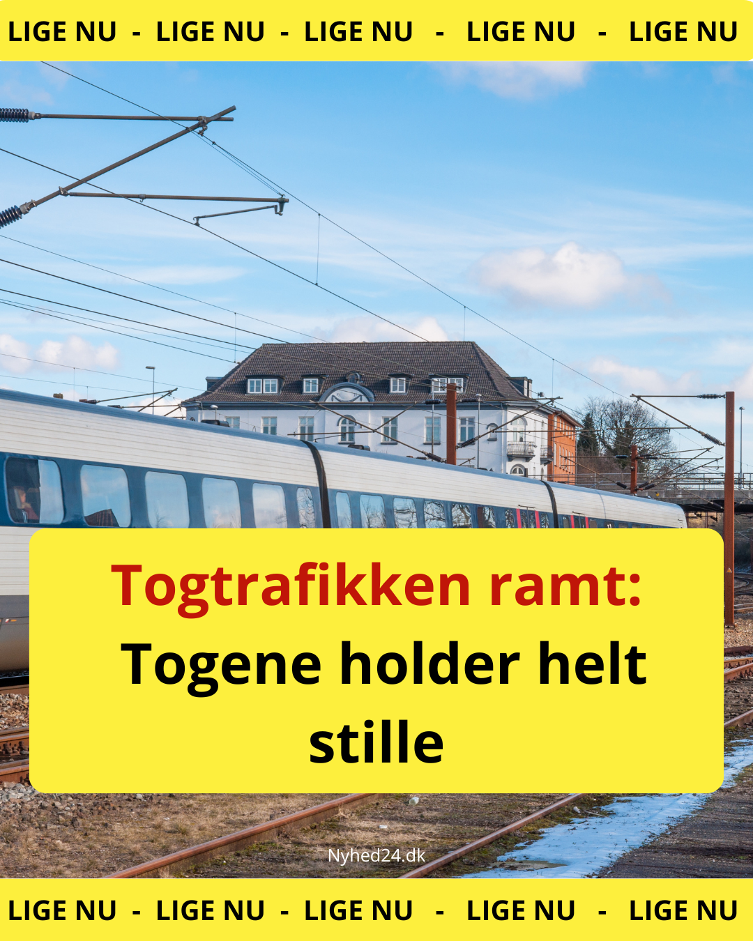 Togtrafikken ramt: Togene holder helt stille
