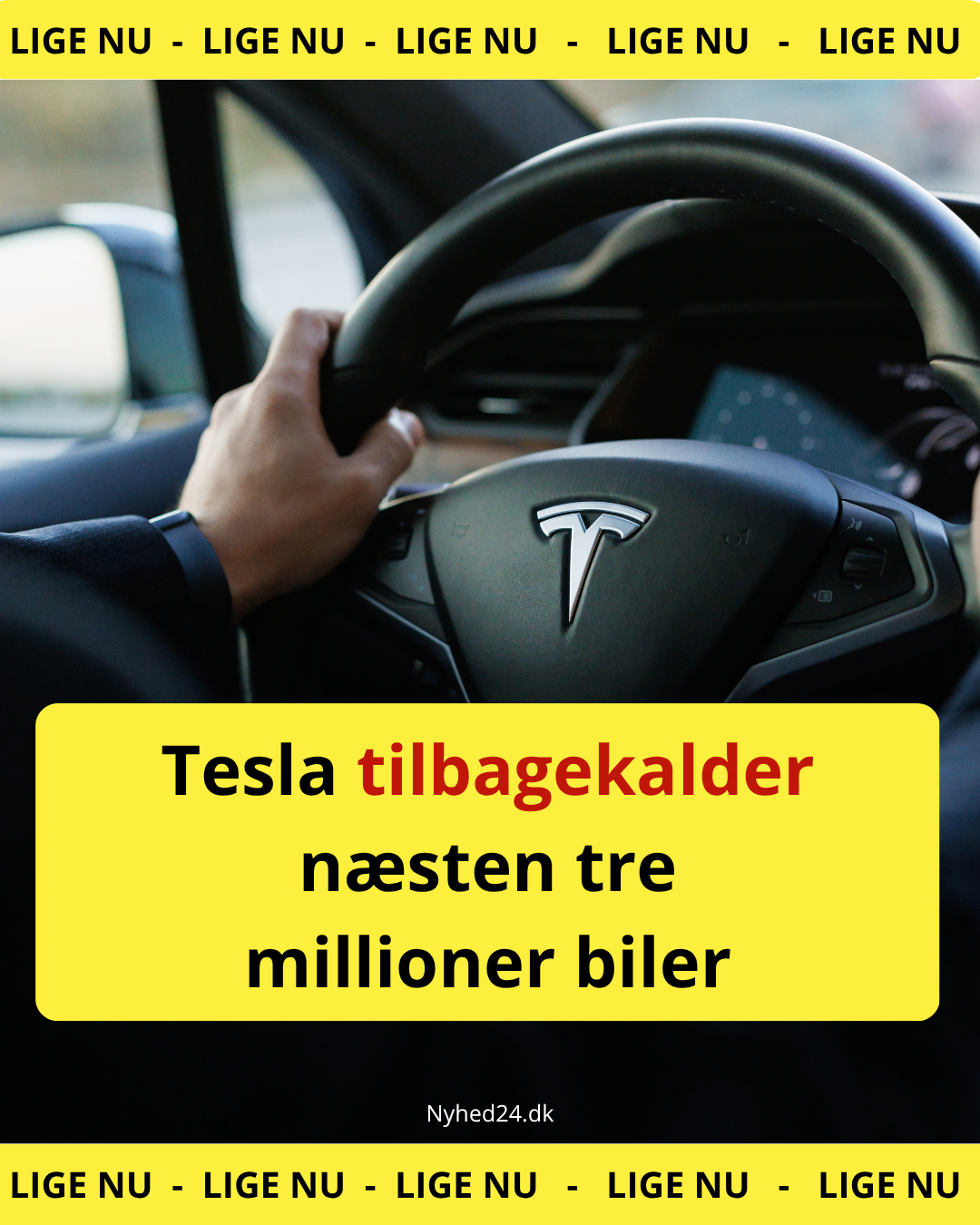 Tesla tilbagekalder næsten tre millioner biler