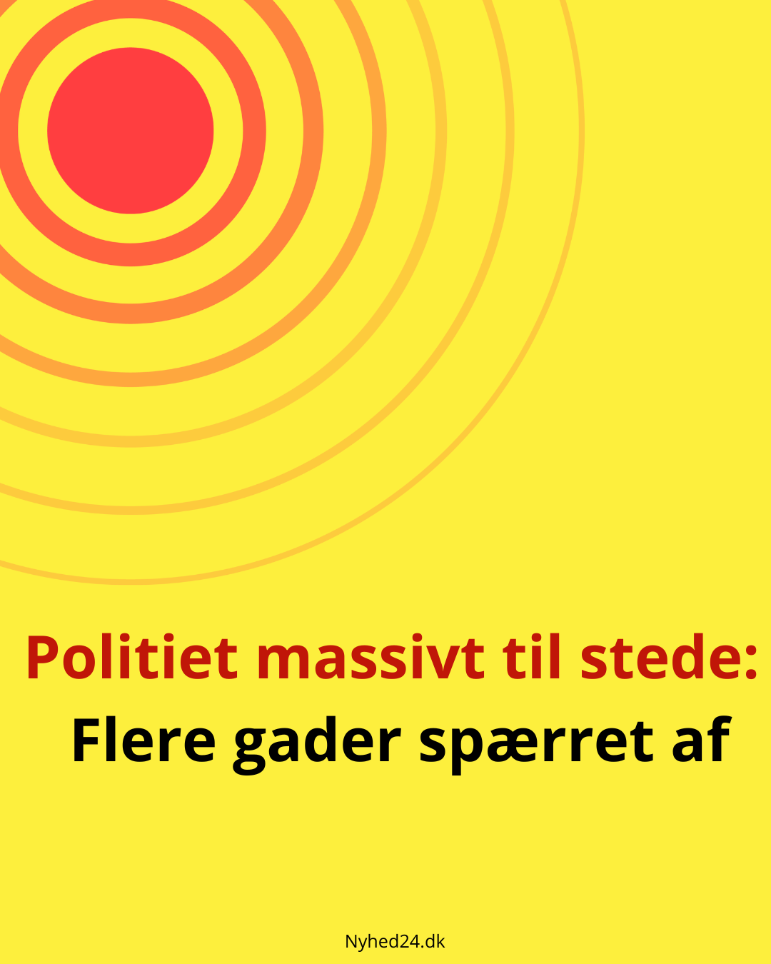 Politiet massivt til stede: Flere gader spærret af