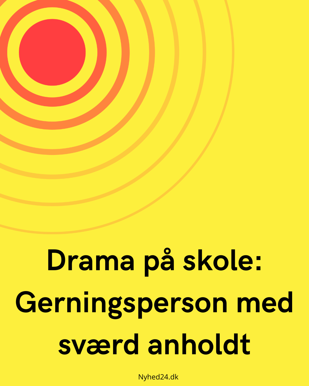 Drama på skole: Gerningsperson med sværd anholdt