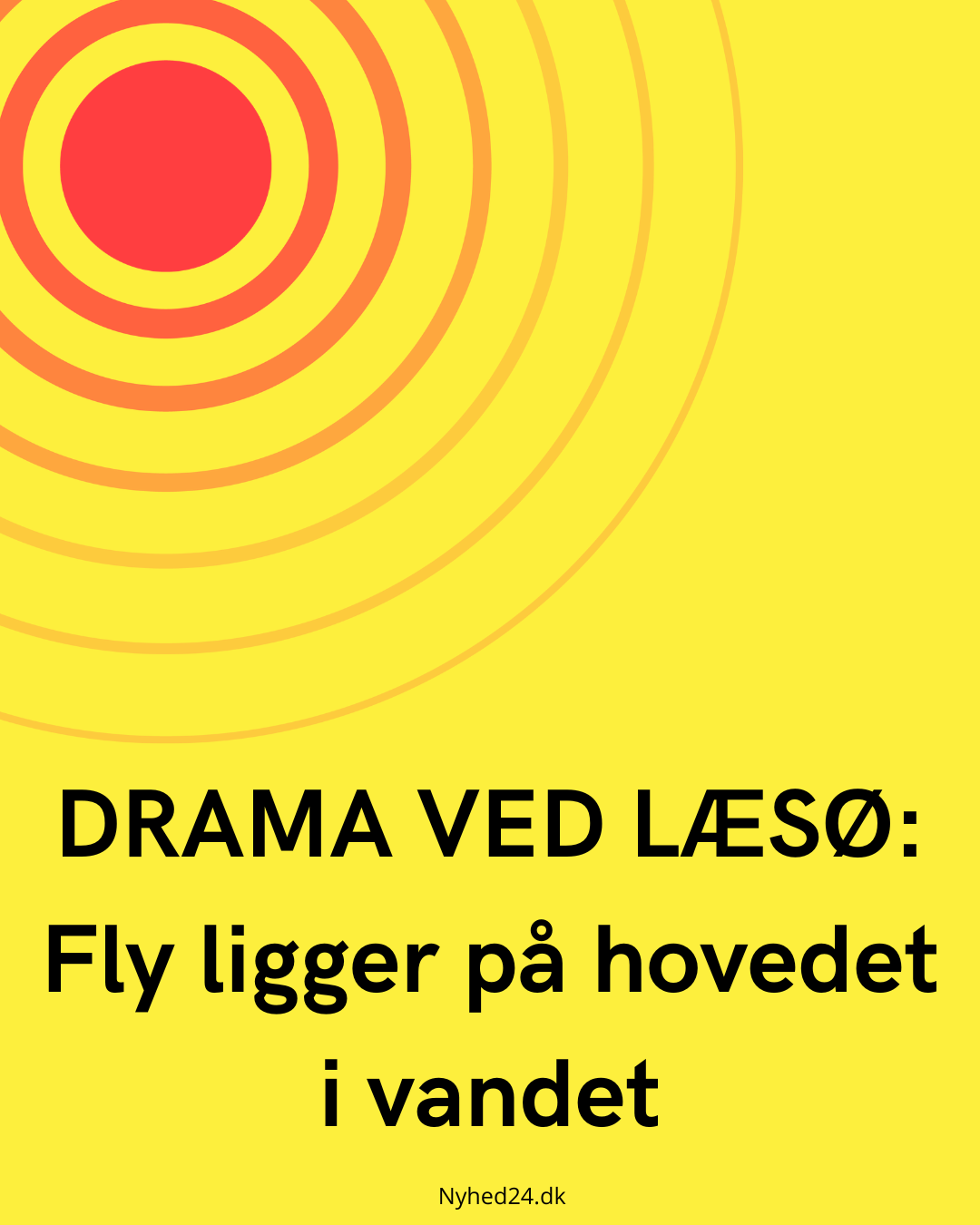 DRAMA VED LÆSØ: Fly ligger på hovedet i vandet