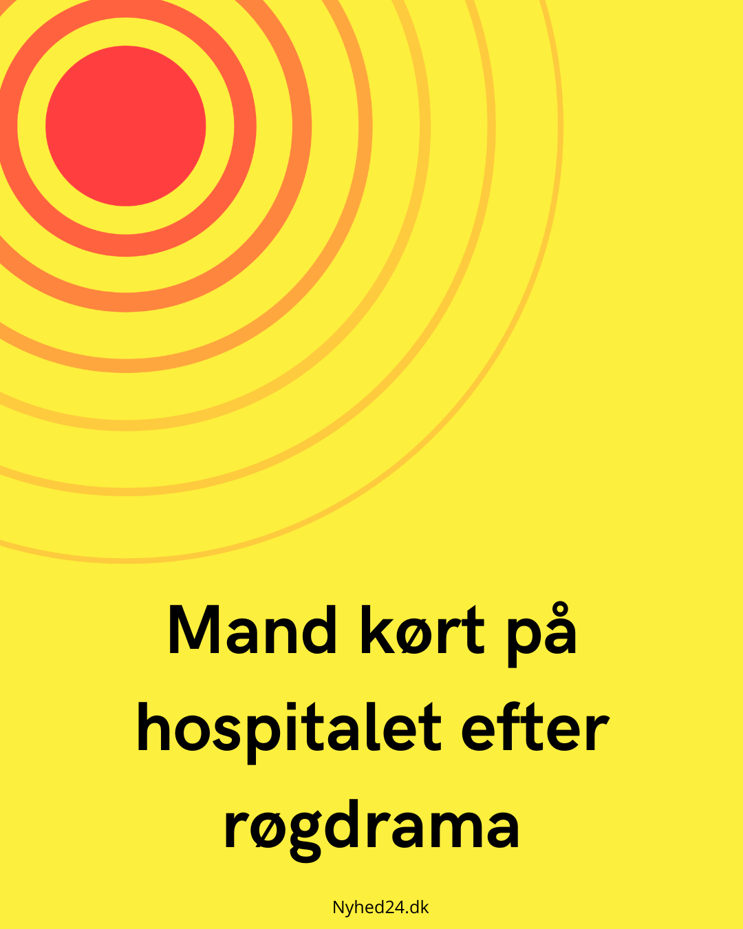 Mand kørt på hospitalet efter røgdrama