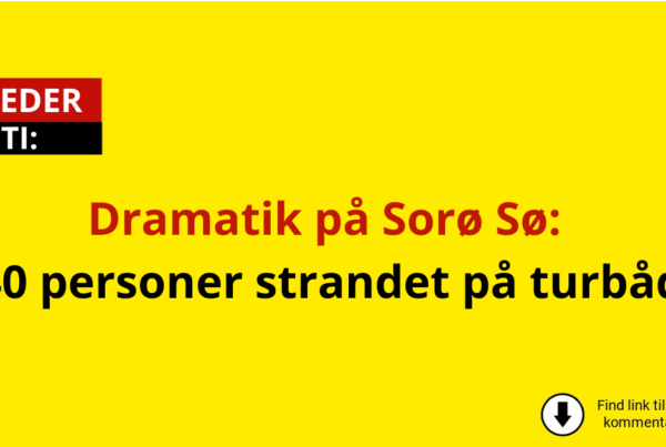 Dramatik på Sorø Sø: 40 personer strandet på turbåd