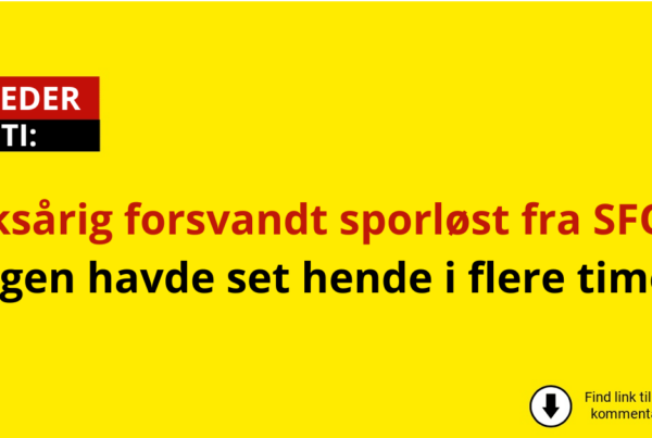 Seksårig forsvandt sporløst fra SFO – ingen havde set hende i flere timer