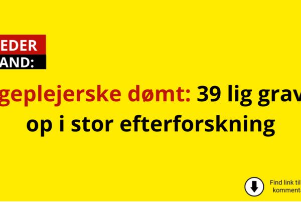 Sygeplejerske dømt: 39 lig gravet op i stor efterforskning