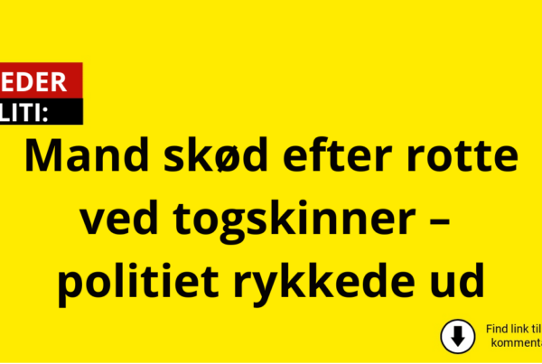 Mand skød efter rotte ved togskinner – politiet rykkede ud