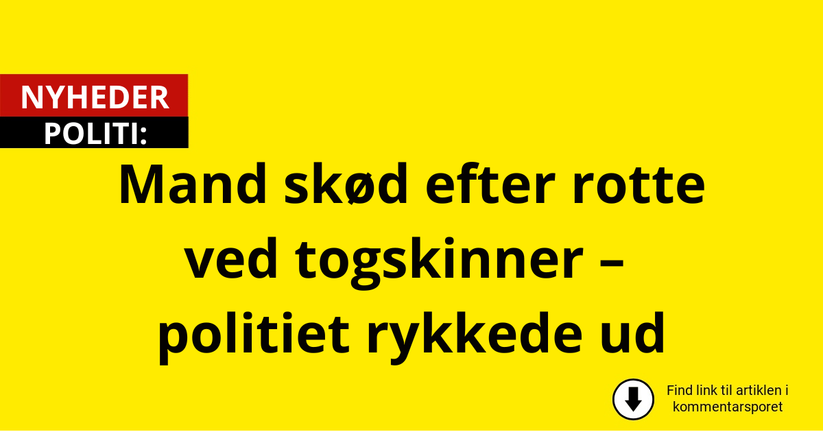Mand skød efter rotte ved togskinner – politiet rykkede ud