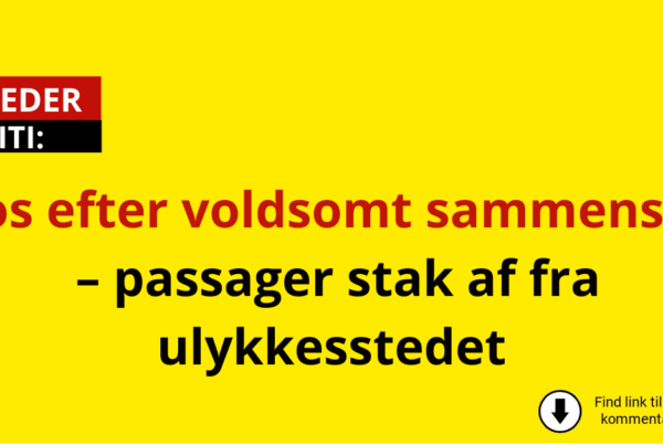 Kaos efter voldsomt sammenstød – passager stak af fra ulykkesstedet