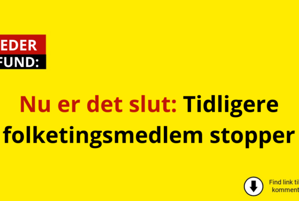 Nu er det slut: Tidligere folketingsmedlem stopper