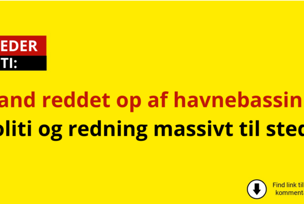 Mand reddet op af havnebassin – politi og redning massivt til stede