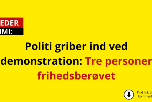 Politi griber ind ved demonstration: Tre personer frihedsberøvet