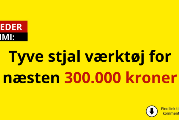 Tyve stjal værktøj for næsten 300.000 kroner