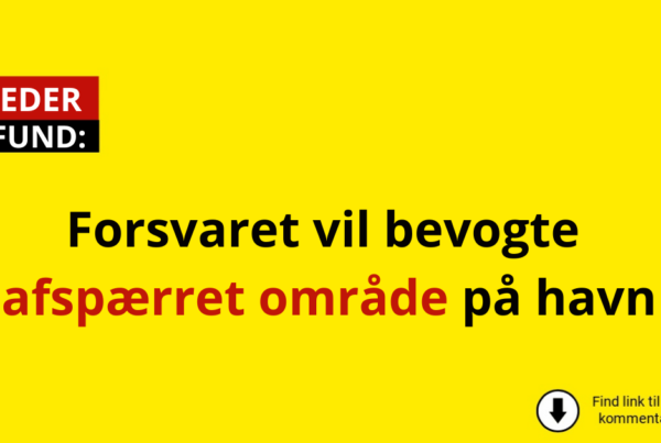 Forsvaret bevogter afspærret område på Køge Havn