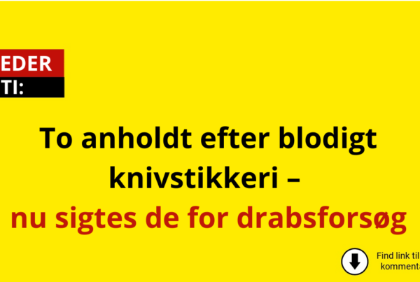 To anholdt efter blodigt knivstikkeri – nu sigtes de for drabsforsøg