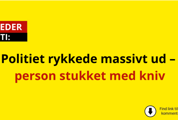 Politiet rykkede massivt ud – person stukket med kniv