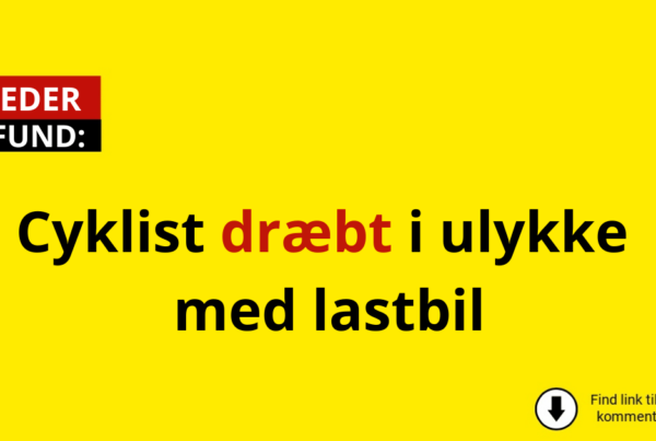 Cyklist dræbt i ulykke med lastbil