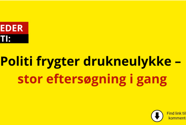 Politi frygter drukneulykke – stor eftersøgning i gang